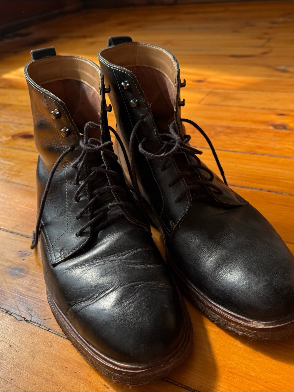 Clark’s Clarksdale rich black Leather Men’s Lace-Up Boots
